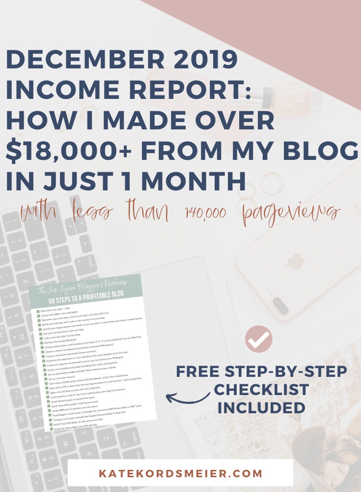 December 2019 income report blog income report