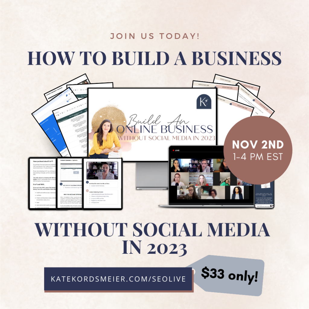 Part of what makes a team great and creates success for Team KK is not having to spend a single minute on social media! Join me Nov. 2nd for a 3-hour LIVE workshop where I'll share my strategy for running a profitable online business that doesn't require a single selfie. 