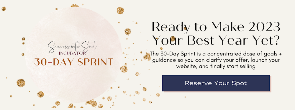 The Incubator 30-Day Sprint is usually ONLY available to women inside the Incubator. But for one month, we're opening it up. Get personalized business coaching for women entrepreneurs + TONS of support. Clarify your offer, launch your site, and start selling!