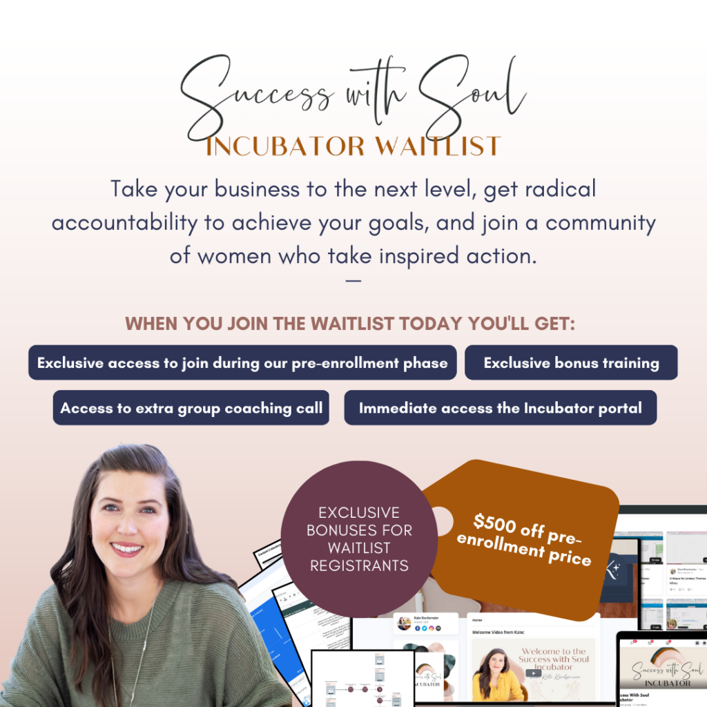 If you're ready to take your business to the next level, ready for accountability to achieve your goals, ready to let go of limiting beliefs, and ready to join a community of women taking inspired action, then join the waitlist today.