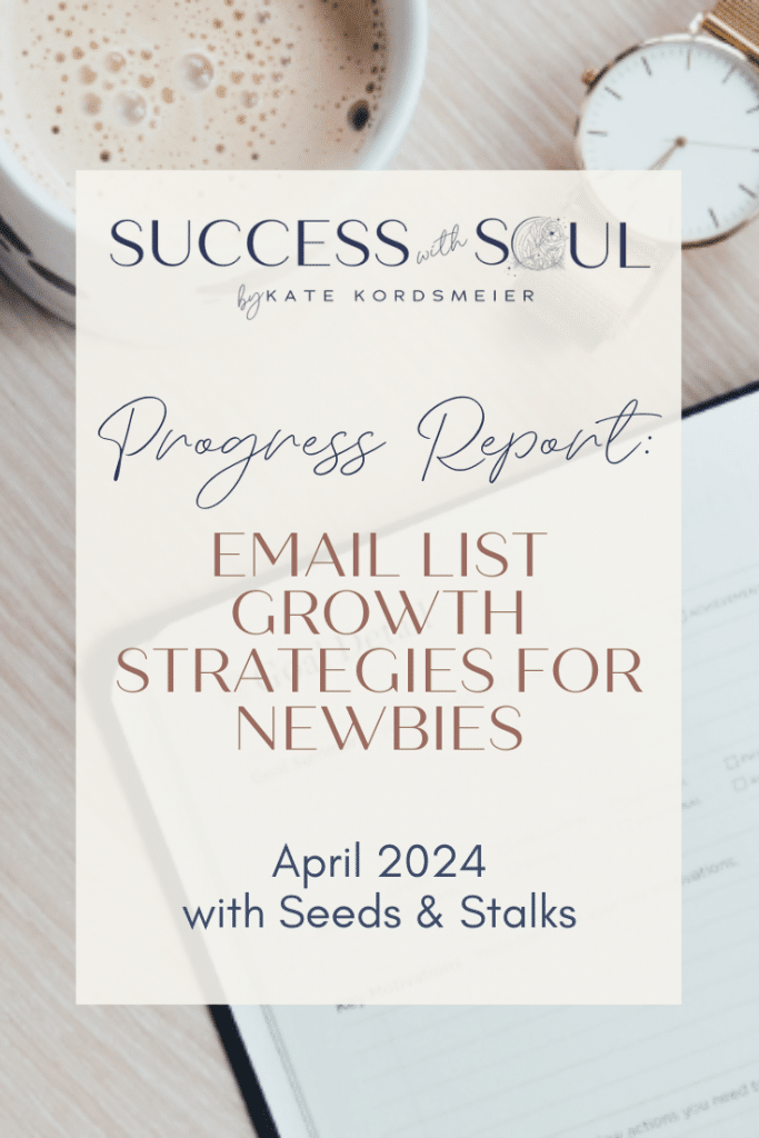 Progress Report April 2024 email list growth strategies,productivity tips