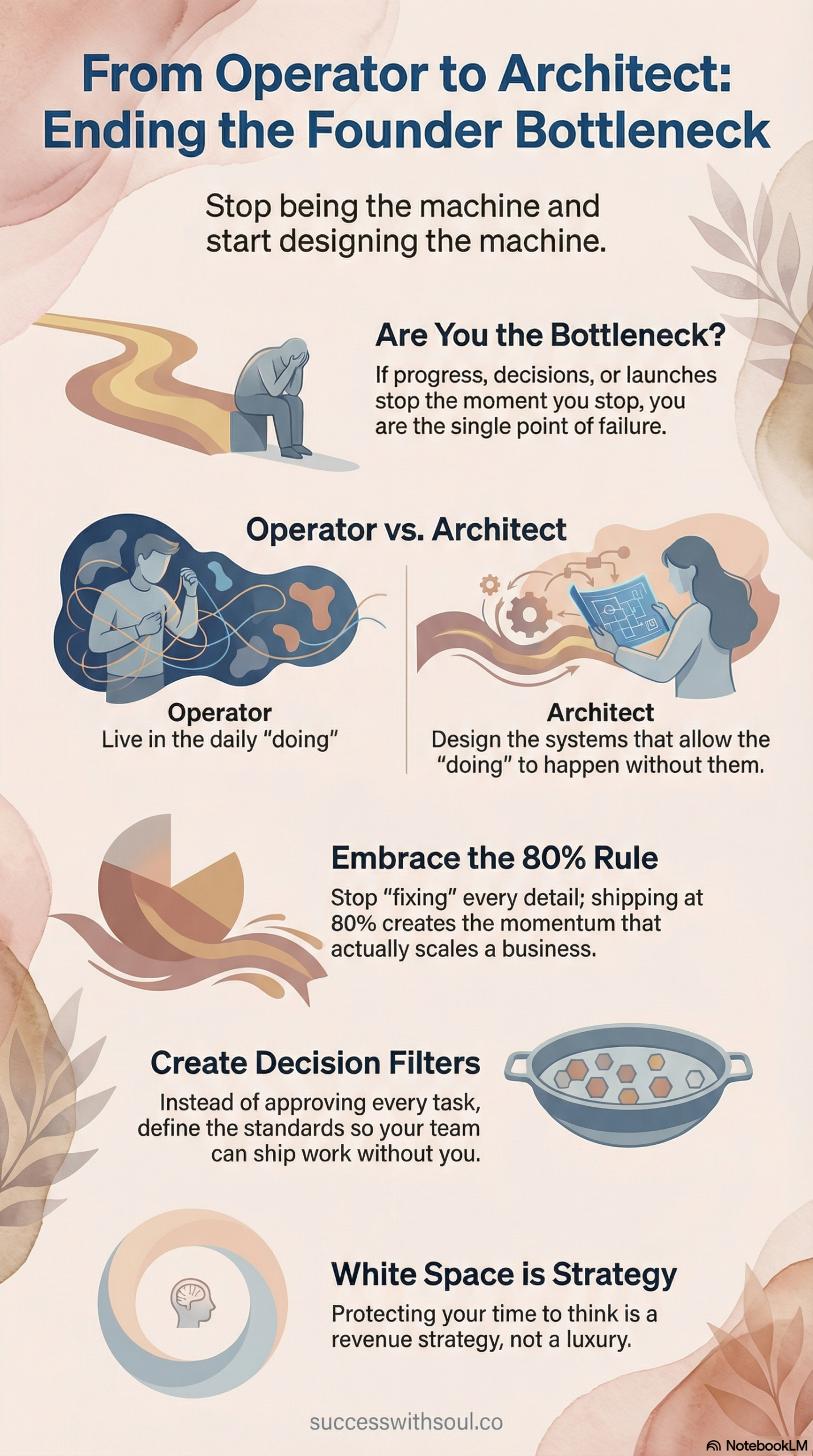 Stop Being the Bottleneck In Your Business Infographic